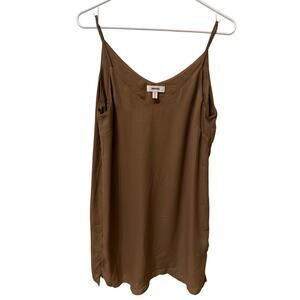 Meraki Slip Dress Women's Medium Chocolate Brown Spaghetti Straps Fairy Whimsy